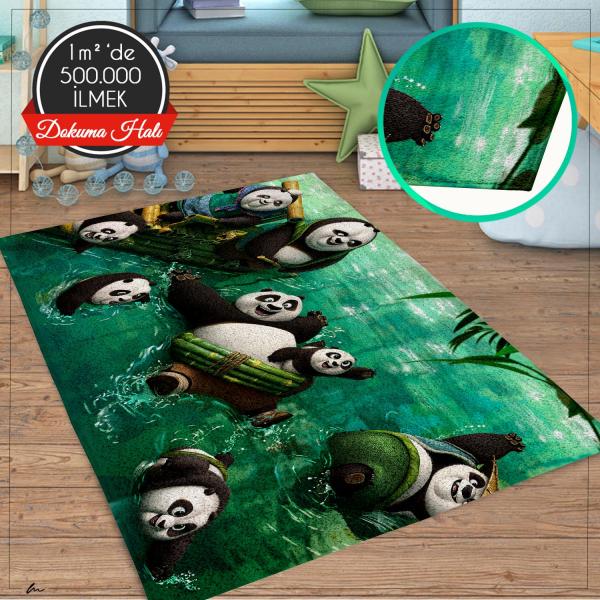 Veronya Kung Fu Panda2 Dokuma Halı Kalın Çocuk Odası Halısı