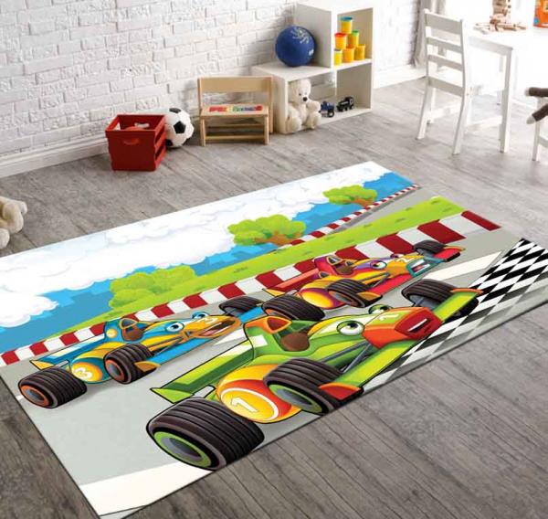 Veronya Formula1   Kaymaz Taban Çocuk Odası Halısı