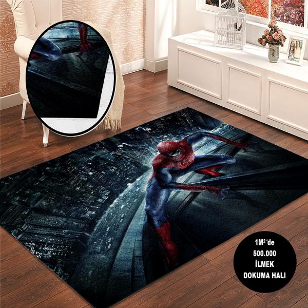 Veronya Spiderman  Dokuma Halı Kalın Halı  Genç Odası Halısı