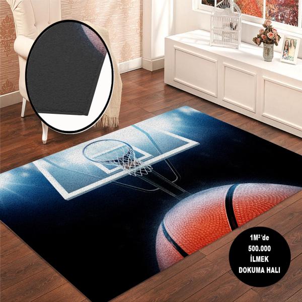 Veronya Basketbol2 Desen  Dokuma Halı Kalın Çocuk Odası Halısı