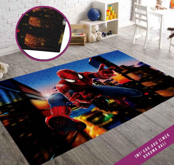 Veronya Spiderman3  Kalın Dokuma Makine Halısı Çocuk Odası Halısı