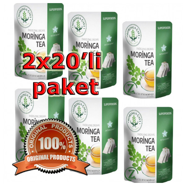 Yüksek Yoğunluklu Moringa Çayı 2x 20’li Paket Moringa Çayı